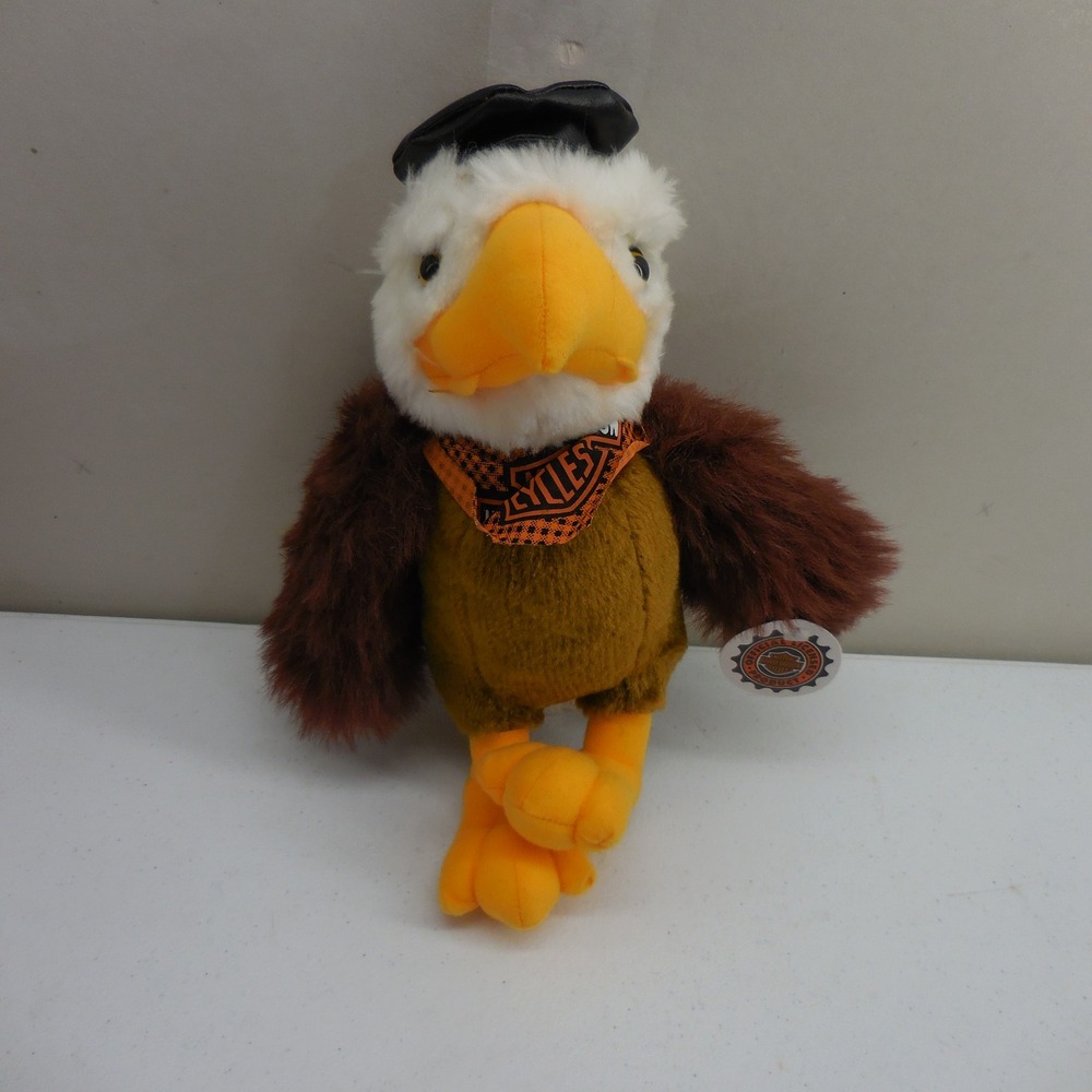 Vintage Harley-Davidson Plush‎ Eagle Biker Mascot 11" Stuffed Animal Fun-By-Play